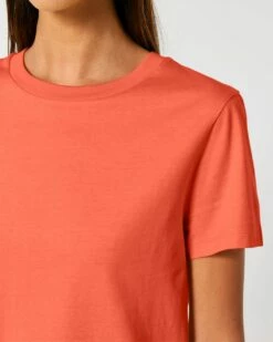 Iconic T-Shirt Aus Bio-Baumwolle - Fiesta -Grundstoff Verkaufsladen nachhaltiges damen t shirt orange fiesta single jersey biobaumwolle rundhals W172 143 1280x1280