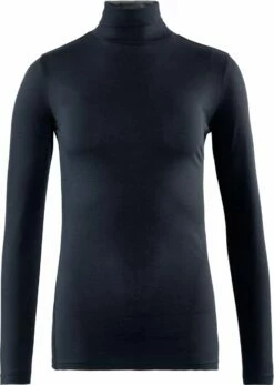 Rollkragen-Longsleeve Aus Bio-Baumwolle - Ink Blue