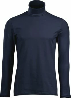 Rollkragen-Langarmshirt - Navy