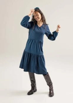 Grundstoff Verkaufsladen -Grundstoff Verkaufsladen oeko kleid dunkelblau verspieltes design online shop 68535 107 1280x1280