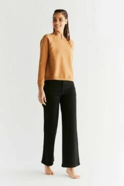 Wide Leg Jeans Aus Bio-Baumwolle - Coal Black -Grundstoff Verkaufsladen oekofaire 5 Pocket Jeans Schlaghose WE1010 104 1280x1280