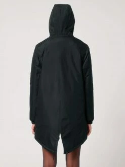 Unisex Padded Parka Aus Recyceltem Polyester - Black -Grundstoff Verkaufsladen oekofaire Uebergangsjacke Rueckansicht U841 002 1280x1280