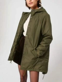 Unisex Padded Parka Aus Recyceltem Polyester - British Khaki -Grundstoff Verkaufsladen oekofairer Unisex Parka khaki U841 008 1280x1280