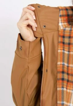 Derbe Gefütterter Regenmantel WITTHOLM - Monks Robe/check -Grundstoff Verkaufsladen oekofairer regenparka kariertes fleece futter Wittholm 0830 1280x1280