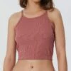 Ripp-Jersey Crop Top Aus Bio-Baumwolle - Dunkel Mauve -Grundstoff Verkaufsladen oekofaires Damentop kurz LEELA 1515 072 1280x1280