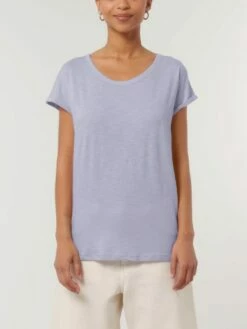 Slub T-Shirt Aus Bio-Baumwolle - Lavender -Grundstoff Verkaufsladen oekofaires Slub Shirt fair trade W112 063 1280x1280