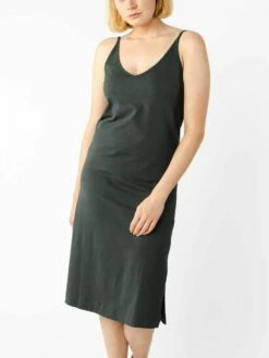 Mela Fairtrade Trägerkleid Sadhana Aus Bio-Baumwolle - Dunkelgrün