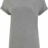 Organic Rolled-Up Sleeve T-Shirt - Melange Grey 2 Organic Rolled-Up Sleeve T-Shirt - Melange Grey -Grundstoff Verkaufsladen organic rolled up sleeve t shirt EP12 1280x1280