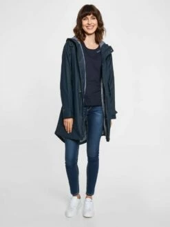 Derbe Regenmantel TRAVEBY - Navy/navy -Grundstoff Verkaufsladen regenparka damen recyceltes material W Traveby 010 010 1280x1280