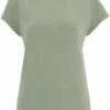 Organic Rolled Sleeve T-Shirt - Pistachio Green -Grundstoff Verkaufsladen rolled sleeve shirt nachhaltig fair EP16 PGR 1280x1280