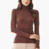 Longsleeve Mit Rollkragen Aus Bio-Baumwolle - Dark Brown -Grundstoff Verkaufsladen rollkragen longsleeve bio baumwolle casual 012 darkbrown 1280x1280