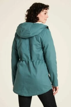 Warmer Twillparka - Green Rain -Grundstoff Verkaufsladen rueckansicht faire winterjacke aussenstoff aus bio baumwolle W23A91 greenrain 1280x1280