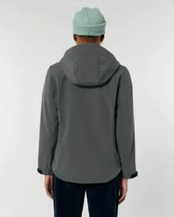 Damen Softshell-Jacke Mit Kapuze - Anthracite -Grundstoff Verkaufsladen rueckansicht frauen softshelljacke umweltschonend hergestellt STJW159 253 1280x1280