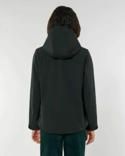 Damen Softshell-Jacke Mit Kapuze - Black -Grundstoff Verkaufsladen rueckansicht oekofaire damen jacke wiederverwertete ressourcen STJW159 002 1280x1280