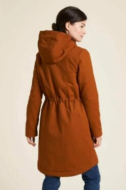 Warmer Twillmantel - Caramel -Grundstoff Verkaufsladen rueckansicht wintermantel karamellbraun faire mode W23A92 caramel 1280x1280