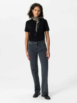 Loose Fit Jeans Jamie - Used Black -Grundstoff Verkaufsladen schwarz verwaschen Baumwolle Jeans LooseJamie usedblack 1280x1280