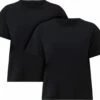 Short T-Shirt Aus Biobaumwolle - 2er Pack - Black 1 Short T-Shirt Aus Biobaumwolle - 2er Pack - Black -Grundstoff Verkaufsladen schwarze frauen t shirts doppelpack fair basic fashion EP25 BL 1280x1280