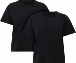 Short T-Shirt Aus Biobaumwolle - 2er Pack - Black