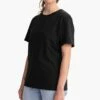 Mela Schweres Fairtrade T-Shirt Kashvi Aus Bio-Baumwolle - Schwarz -Grundstoff Verkaufsladen schwarzes frauen shirt vegan aus zertifizierter bio baumwolle kashvi bla 1280x1280