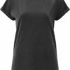 Organic Rolled Sleeve T-Shirt - Stone Black -Grundstoff Verkaufsladen shirt schwarz verwaschen damen EP16 SBL front 1280x1280