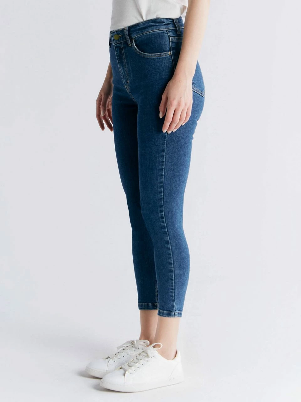 Skinny Fit Cropped Jeans Aus Bio-Baumwolle - Lapis Blue 4 Skinny Fit Cropped Jeans Aus Bio-Baumwolle - Lapis Blue – Bild 2