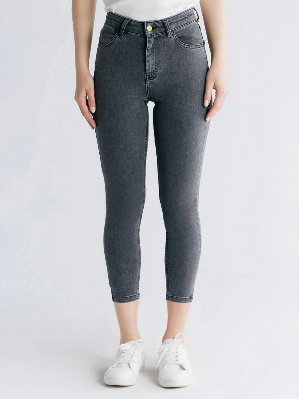 Skinny Fit Cropped Jeans Aus Bio-Baumwolle & Modal - Iron Gray 3 Skinny Fit Cropped Jeans Aus Bio-Baumwolle & Modal - Iron Gray