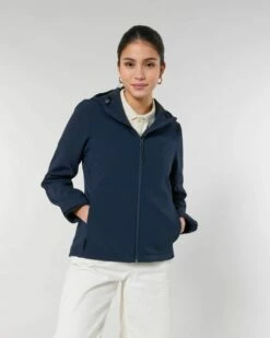 Damen Softshell-Jacke Mit Kapuze - French Navy -Grundstoff Verkaufsladen softshelljacke kapuze damen dunkelblau STJW159 727 1280x1280
