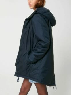 Unisex Padded Parka Aus Recyceltem Polyester - French Navy -Grundstoff Verkaufsladen stylische Uebergangs Jacke wasserabweisend U841 727 1280x1280