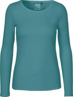 Neutral Longsleeve Aus Fairtrade Bio-Baumwolle - Teal