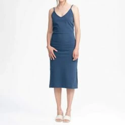 Mela Fairtrade Trägerkleid Sadhana Aus Bio-Baumwolle - Dunkelblau