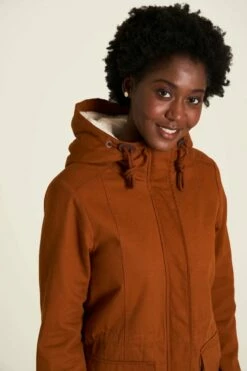 Warmer Twillparka - Caramel -Grundstoff Verkaufsladen tranquillo damen jacke gefuetterte kapuze W23A91 caramel 1280x1280