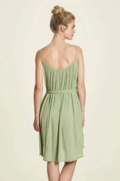 Kurzes EcoVero™ Kleid - Topaz Green -Grundstoff Verkaufsladen tranquillo damen kleid sommer umweltfreundlich ecovero S24E26 topazgreen 1280x1280