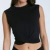 Twist Tanktop Aus Bio-Baumwolle & Modal - Black -Grundstoff Verkaufsladen true north twist tanktop damen schwarz black sport cropped fair 1217 01 1280x1280