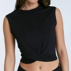 Twist Tanktop Aus Bio-Baumwolle & Modal - Black