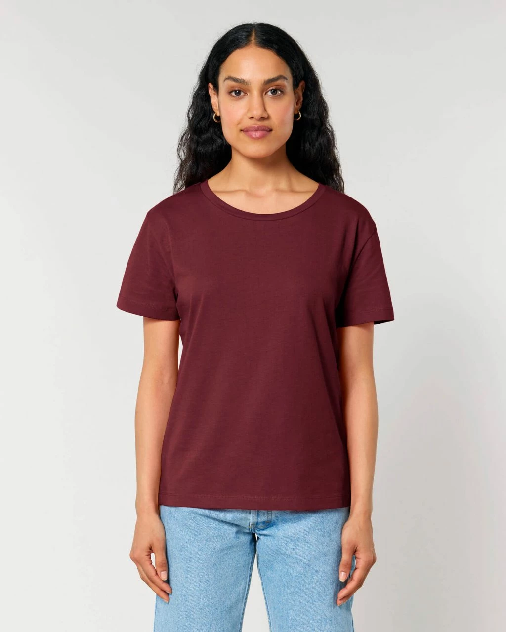Basic T-Shirt Aus Bio-Baumwolle - 3er-Pack - Burgundy 6 Basic T-Shirt Aus Bio-Baumwolle - 3er-Pack - Burgundy – Bild 4