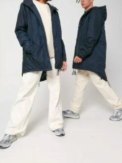 Unisex Padded Parka Aus Recyceltem Polyester - French Navy -Grundstoff Verkaufsladen vegane Jacke fuer klate Herbsttage U841 727 1280x1280