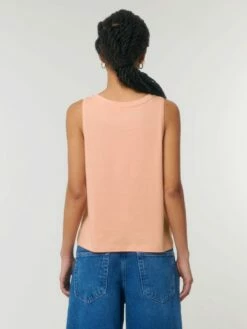 Kurzes Tank-Top Aus Bio-Baumwolle - Fraiche Peche -Grundstoff Verkaufsladen veganes Oberteil Rueckansicht aermellos W038 101 1280x1280