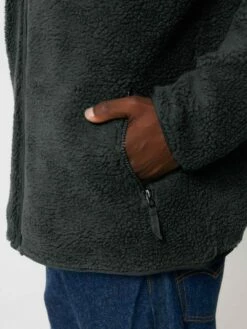 Unisex Sherpa-Jacke Aus Recyceltem Polyester - Black 19 Unisex Sherpa-Jacke Aus Recyceltem Polyester - Black -Grundstoff Verkaufsladen verschliessbare Seitentasche schwarz U883 002 1280x1280