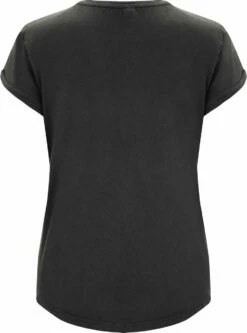 Organic Rolled Sleeve T-Shirt - Stone Black -Grundstoff Verkaufsladen verwaschenes damen T shirt schwarz EP16 SBL back 1280x1280
