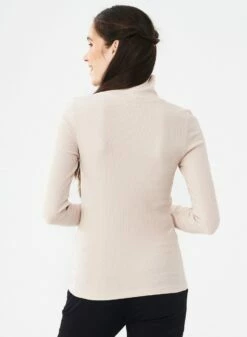 Longsleeve Mit Rollkragen Aus Bio-Baumwolle - Stone 8 Longsleeve Mit Rollkragen Aus Bio-Baumwolle - Stone -Grundstoff Verkaufsladen w casual 012 stone hochwertiges Business Longsleeve mit Stehkragen aus feinem Rippstrick vegan Organication 1280x1280