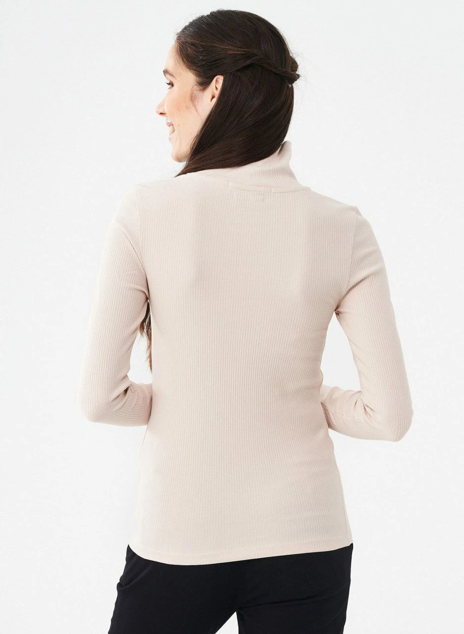 Longsleeve Mit Rollkragen Aus Bio-Baumwolle - Stone 5 Longsleeve Mit Rollkragen Aus Bio-Baumwolle - Stone – Bild 3