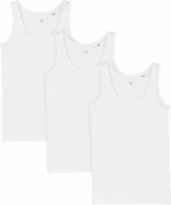 Tank-Top Aus Bio-Baumwolle - 3er-Pack - White