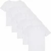 Basic T-Shirt Aus Bio-Baumwolle - 5er-Pack - White -Grundstoff Verkaufsladen weisse frauen t shirts 5 stueck online shop sparen W173 001 1280x1280