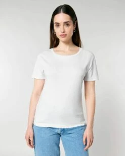 Basic T-Shirt Aus Bio-Baumwolle - 5er-Pack - White -Grundstoff Verkaufsladen weisses kurzarm shirt frauen rundhals white serena vegan peta approved W173 001 1280x1280 1