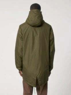 Unisex Padded Parka Aus Recyceltem Polyester - British Khaki -Grundstoff Verkaufsladen weit geschnittene Uebergangs Jacke U841 008 1280x1280