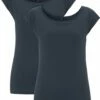 Bamboo Raglan T-Shirt - 2er-Pack - Denim -Grundstoff Verkaufsladen zwei damenshirts raw cut faire herstellung N43 DE 2P 1280x1280